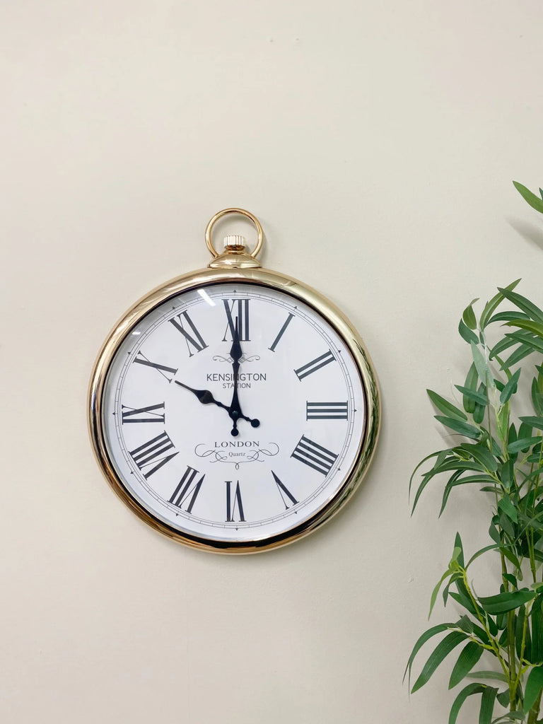 Round Copper Wall Clock 42cm - Shades 4 Seasons