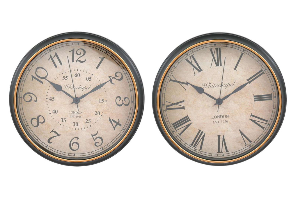 Antique Style Wall Clock With Numbers 34cm Geko Products