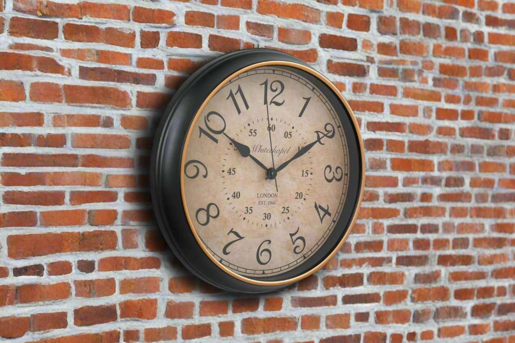 Antique Style Wall Clock With Numbers 34cm Geko Products