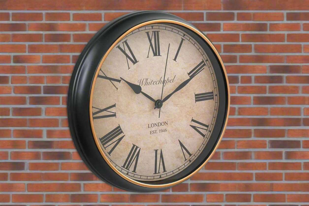 Antique Style Wall Clock Roman Numerals 34cm Geko Products