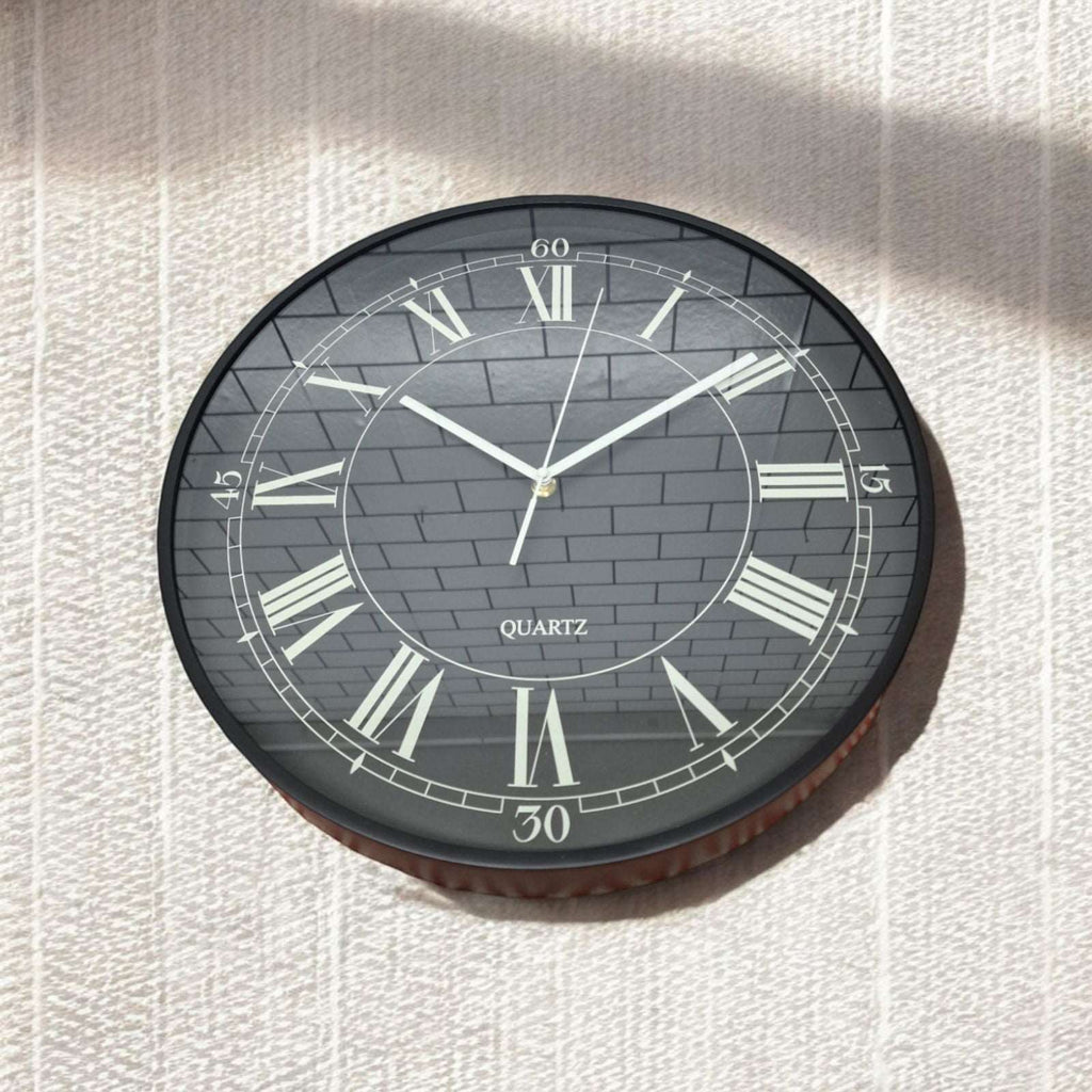 Black Cream & Black Wall Clock 40cm Geko Products