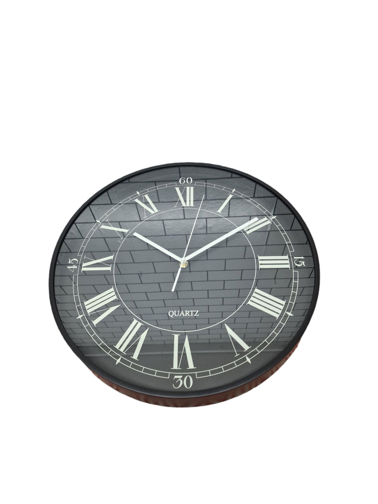 Black Cream & Black Wall Clock 40cm Geko Products