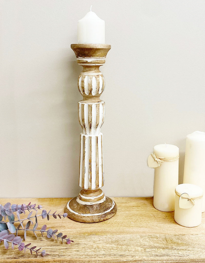 Wooden Candle Stick 45cm Geko Products