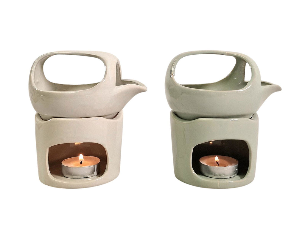 Oil Burner In Sage Green With Removeable Top Geko Products