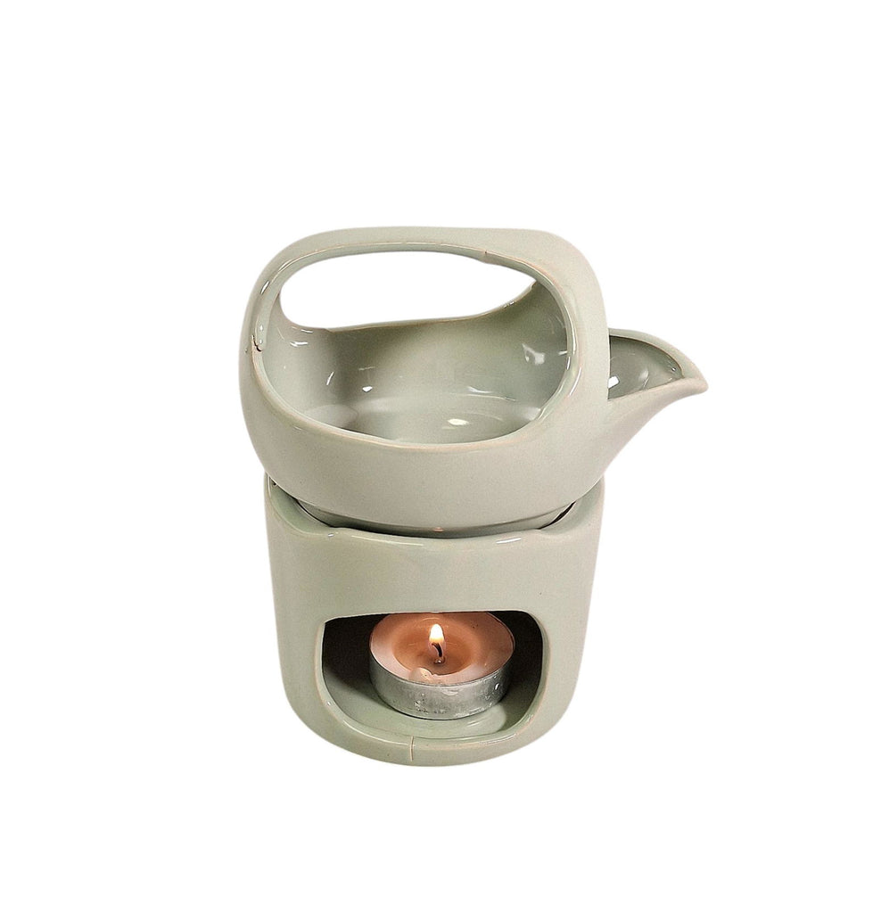 Oil Burner In Sage Green With Removeable Top Geko Products