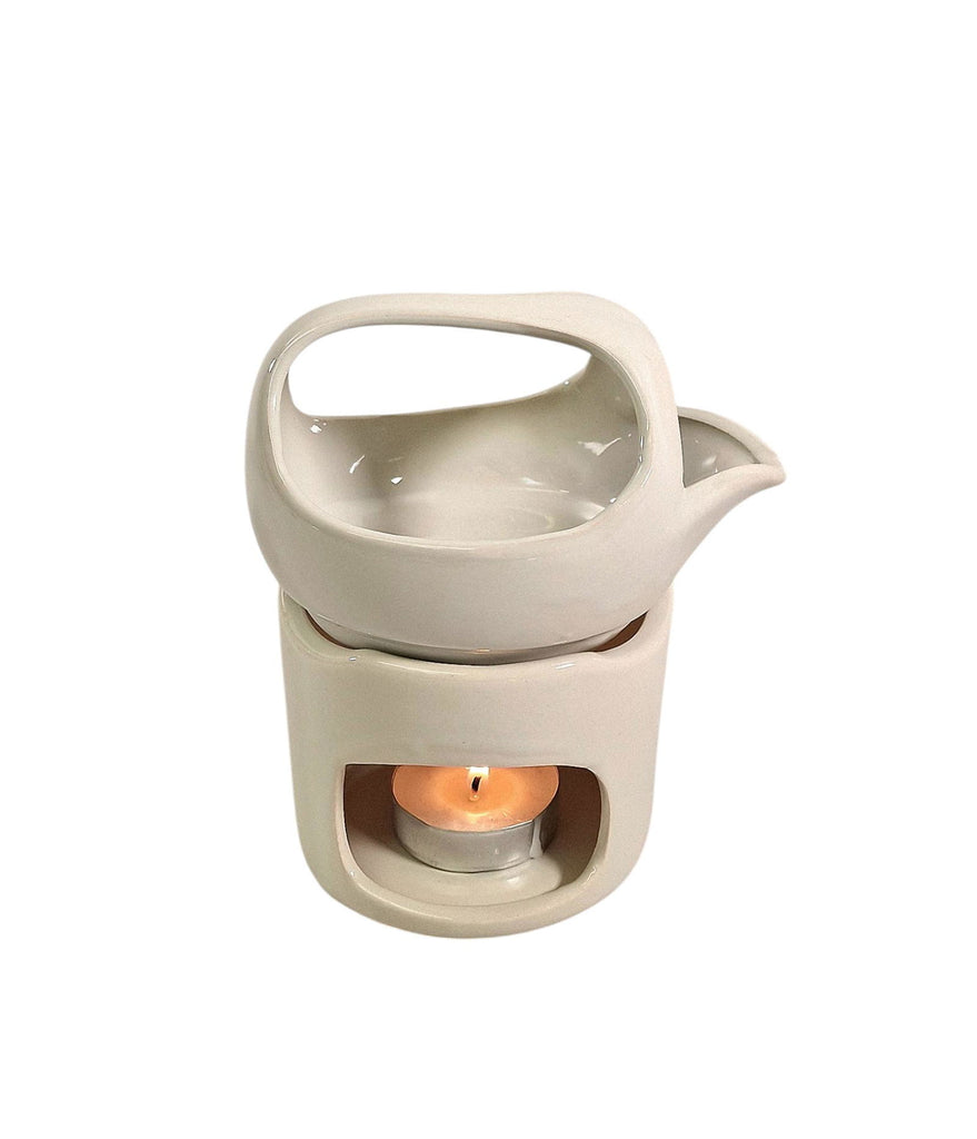 Oil Burner In Off White With Removeable Top Geko Products