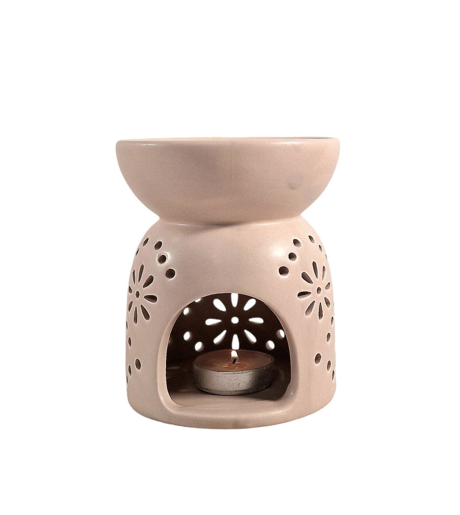 Oil Burner In Beige With Pattern Holes Geko Products