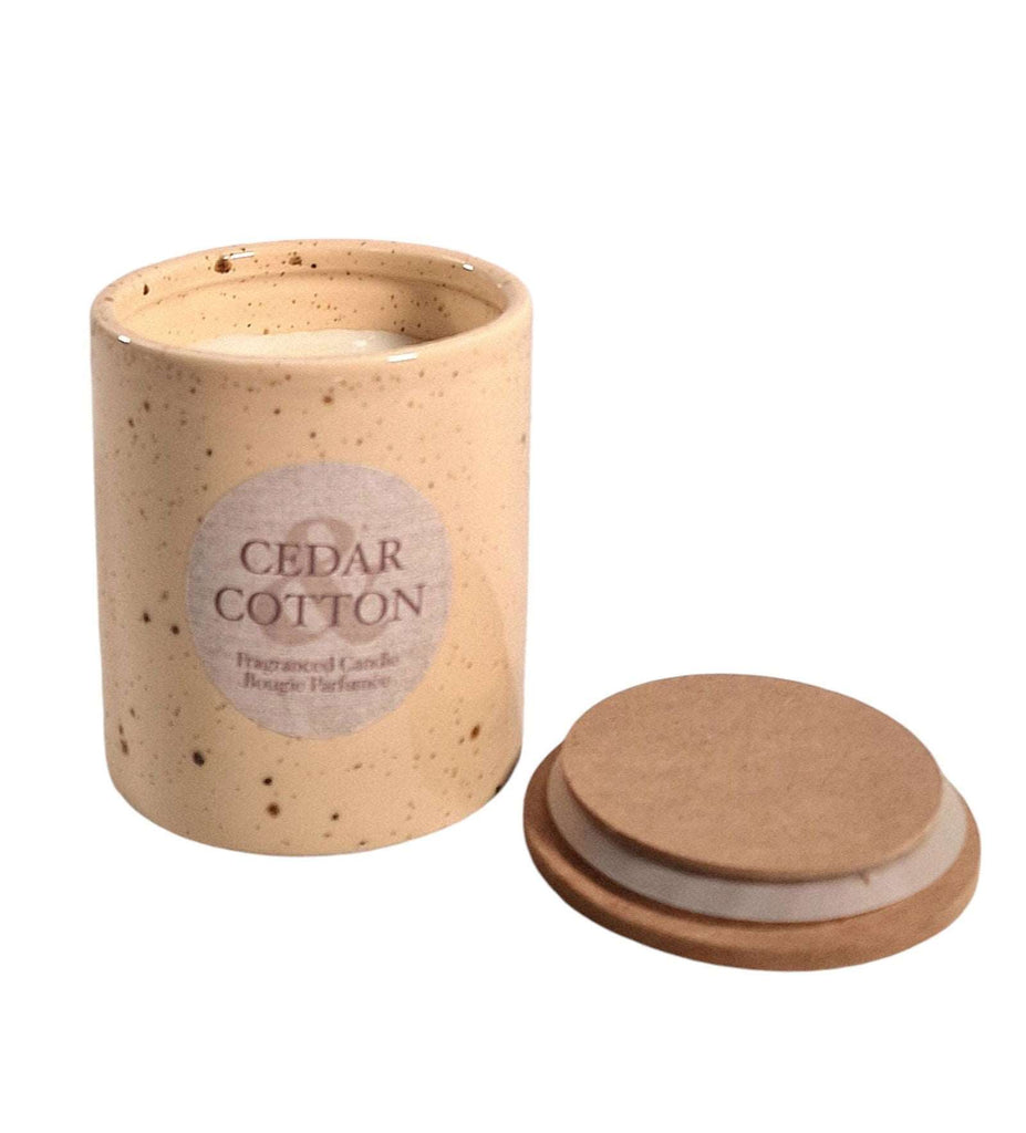 Candle Pot Wooden Lid - Cedar Cotton Geko Products