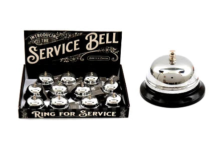 Desk Service Bell, Black & Silver - Shades 4 Seasons