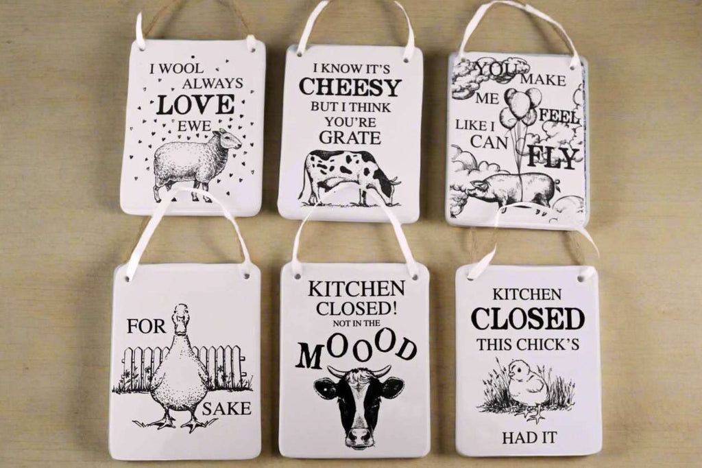 Animal Pun Ceramic Wall Plaques Geko Products