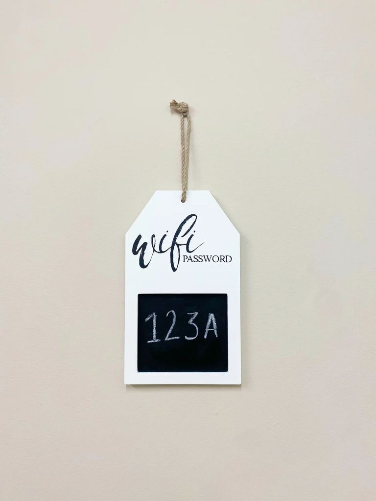 Hanging Wi-Fi Password Plaque 25cm - Shades 4 Seasons