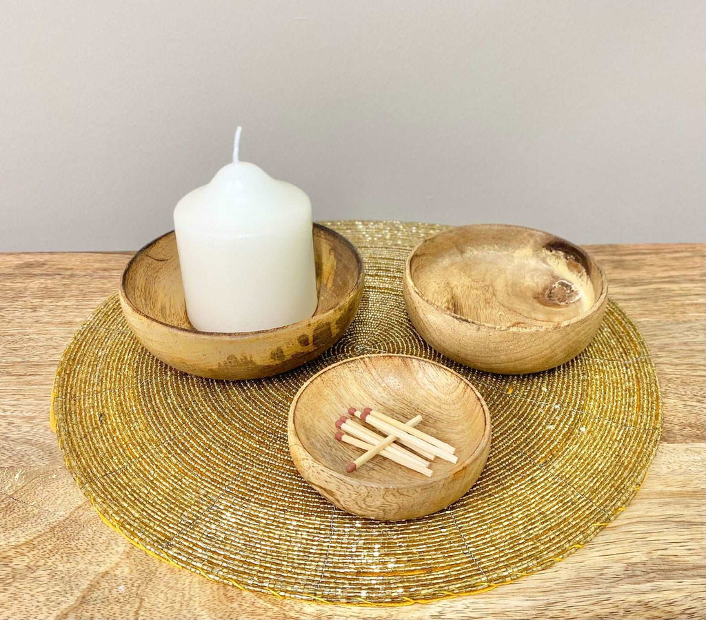 Mango Wood Round Bowls Three Piece Geko Products