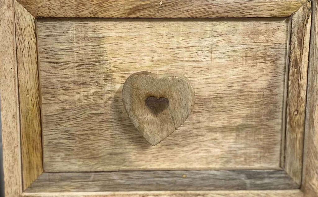 Mango Wood Heart Drawer or Door Knob Geko Products