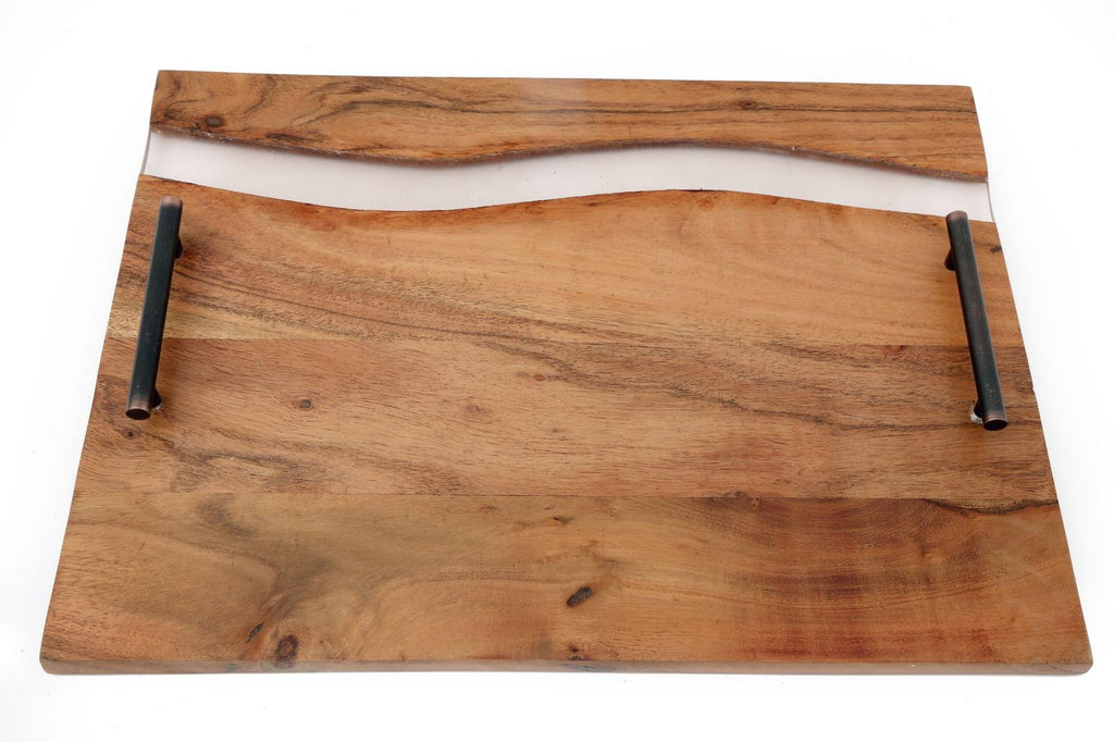 Acacia Wood Tray With Handles Geko Products