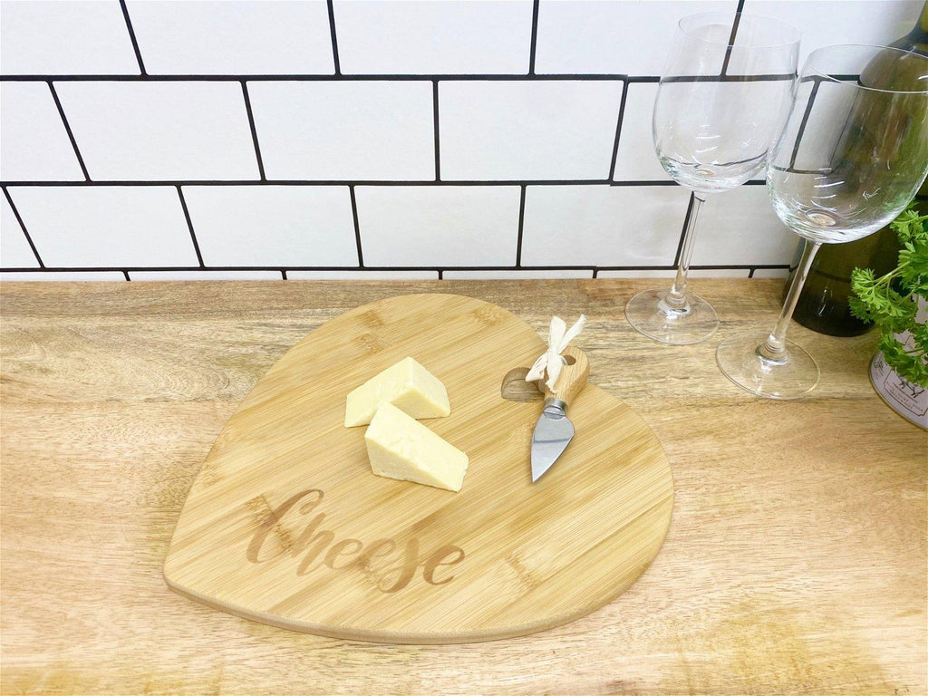 Heart Shaped Cheese Board with Knife Geko Products