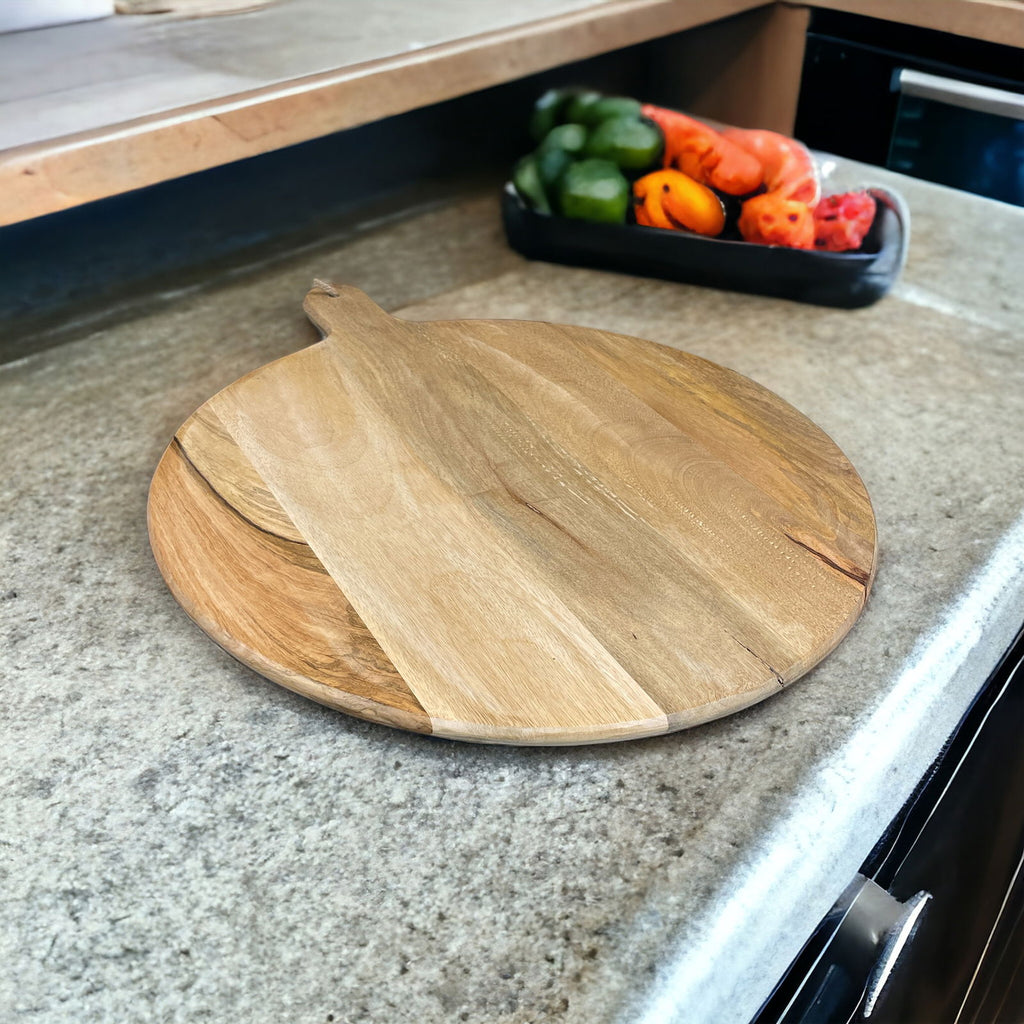 Mango Wood Round Board, 60cm Geko Products