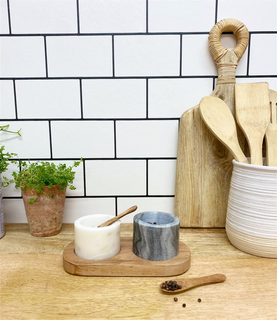 Marble Salt and Pepper Bowls Geko Products