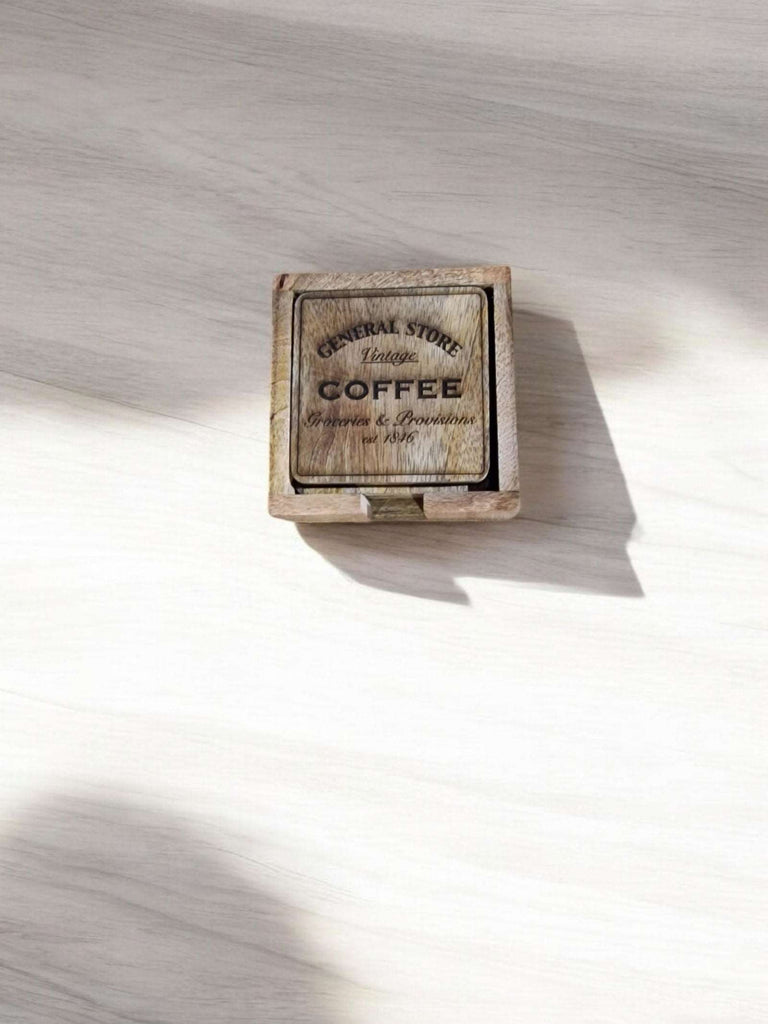 Coffee General Store Coasters Set Of 4 Geko Products