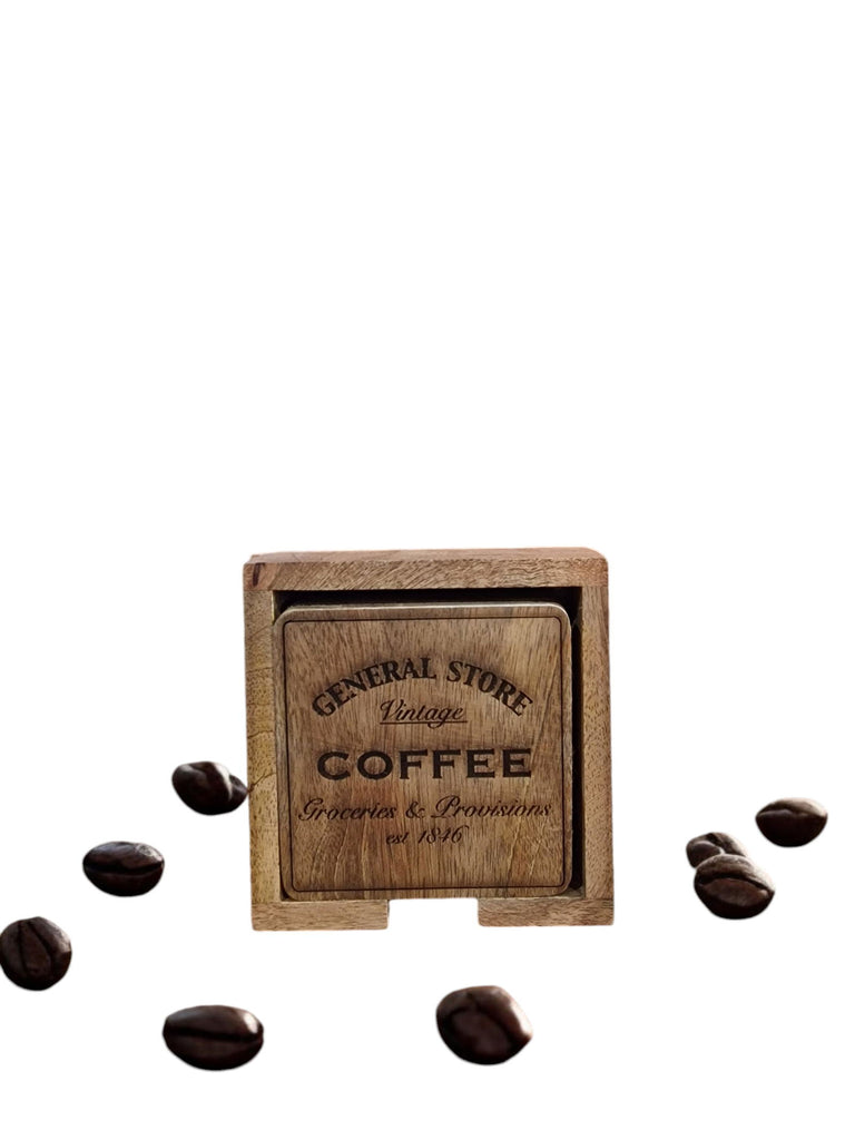 Coffee General Store Coasters Set Of 4 Geko Products