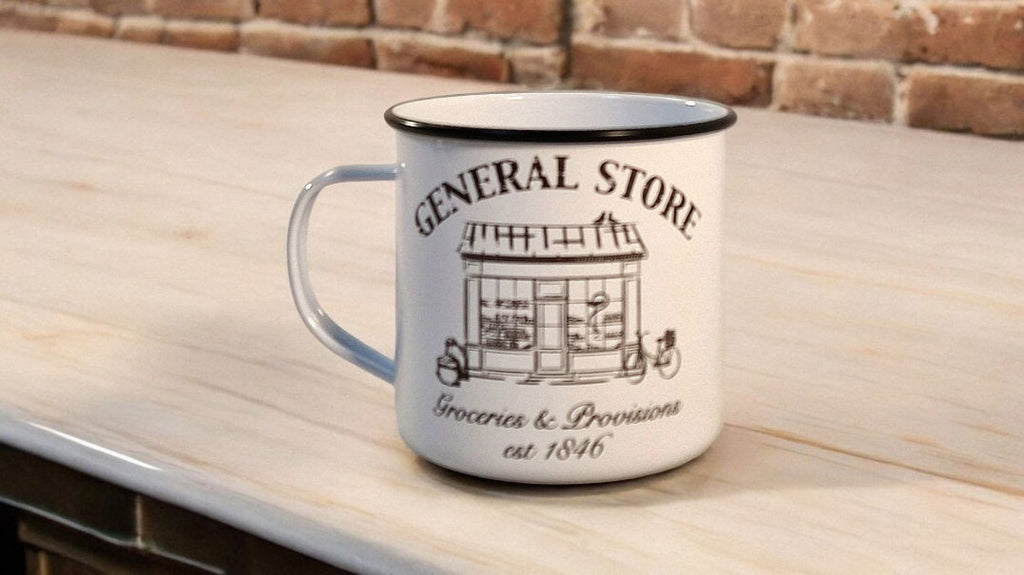 White General Store Tin Mug Geko Products