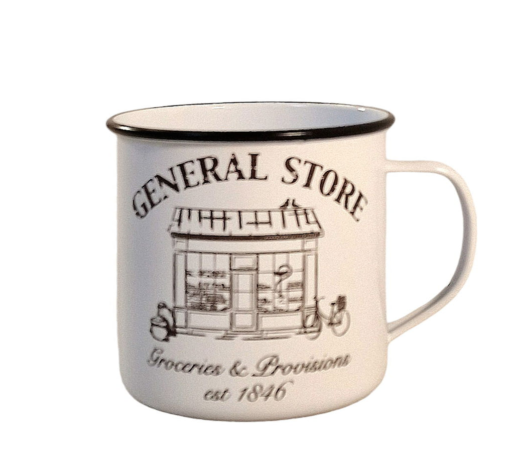 White General Store Tin Mug Geko Products