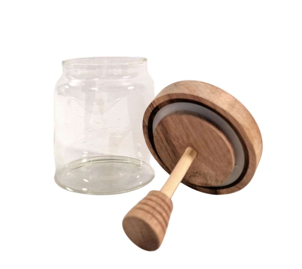 Glass Honey Storage Jar With Stirer Geko Products