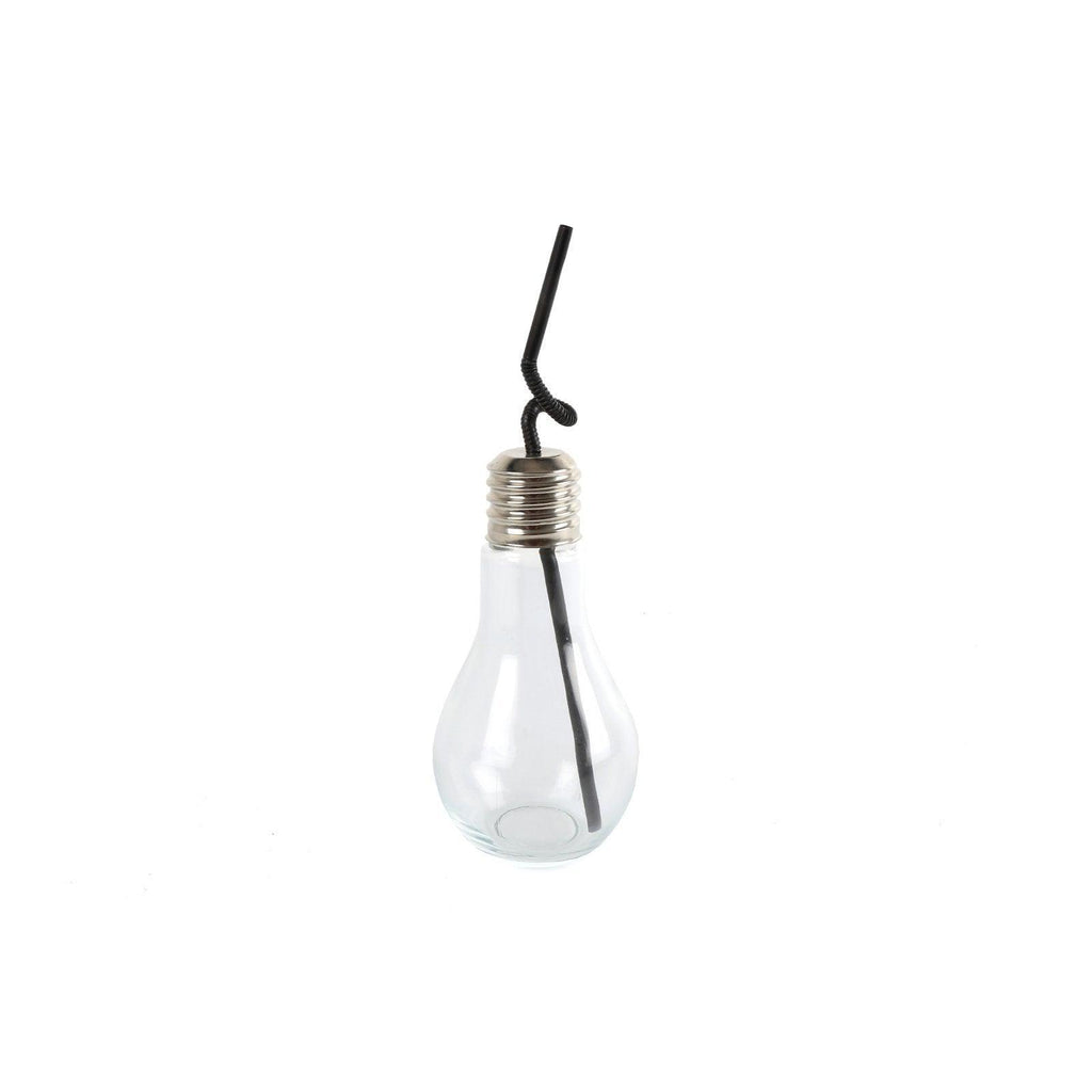 Light Bulb Drinking Jar with Straw Geko Products