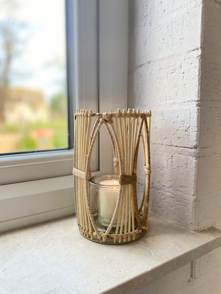 Rattan Candle Holder Small Geko Products