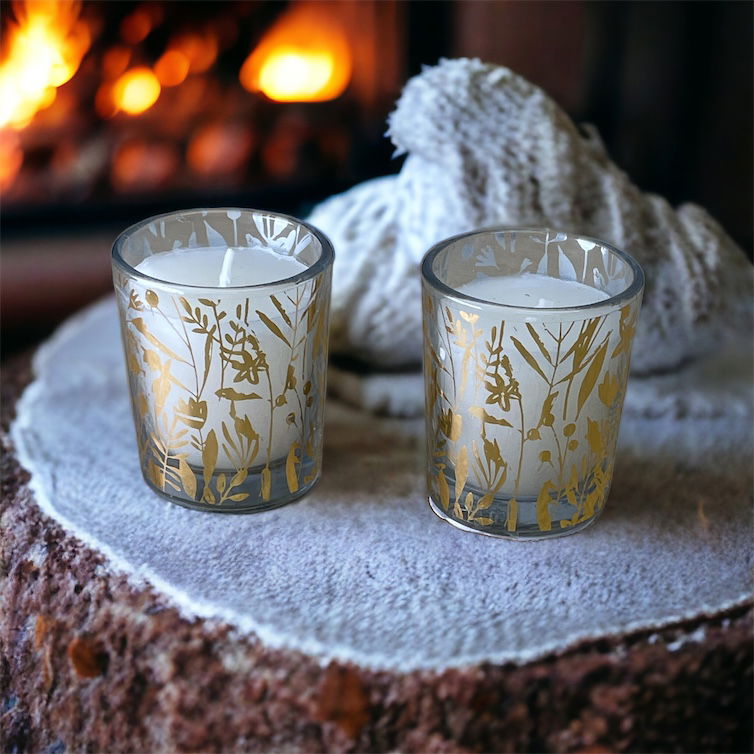 Scented Leaf Votive Candles, Pack of 2 Geko Products