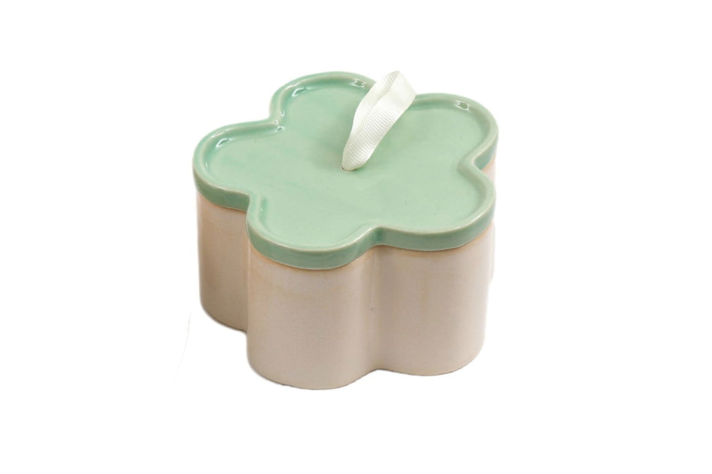 Green Flower Shape Trinket Box Geko Products