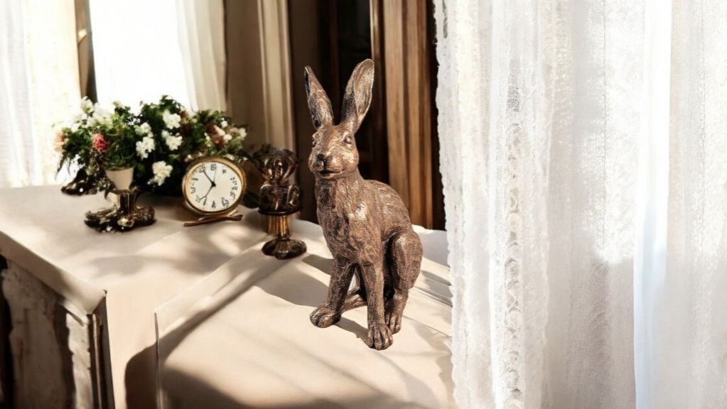 Hare Brass Style Ornament 39x26x15cm Shades 4 Seasons