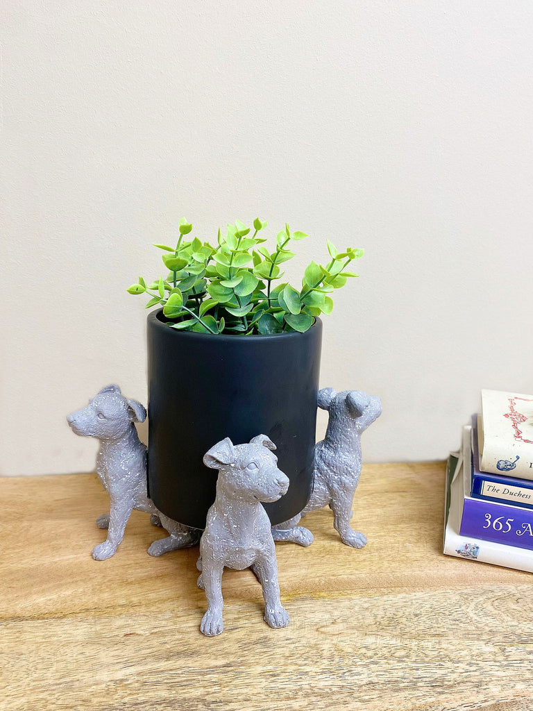 Set of Grey Dog Pot Risers Geko Products