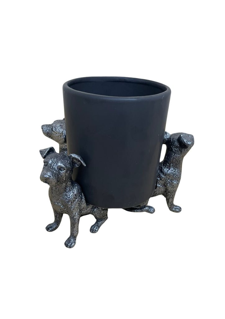 Set Of Silver Jack Russell Dog Pot Risers Geko Products