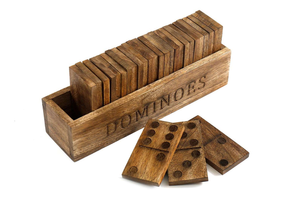 Large Wooden Dominoes Set 28cm Geko Products