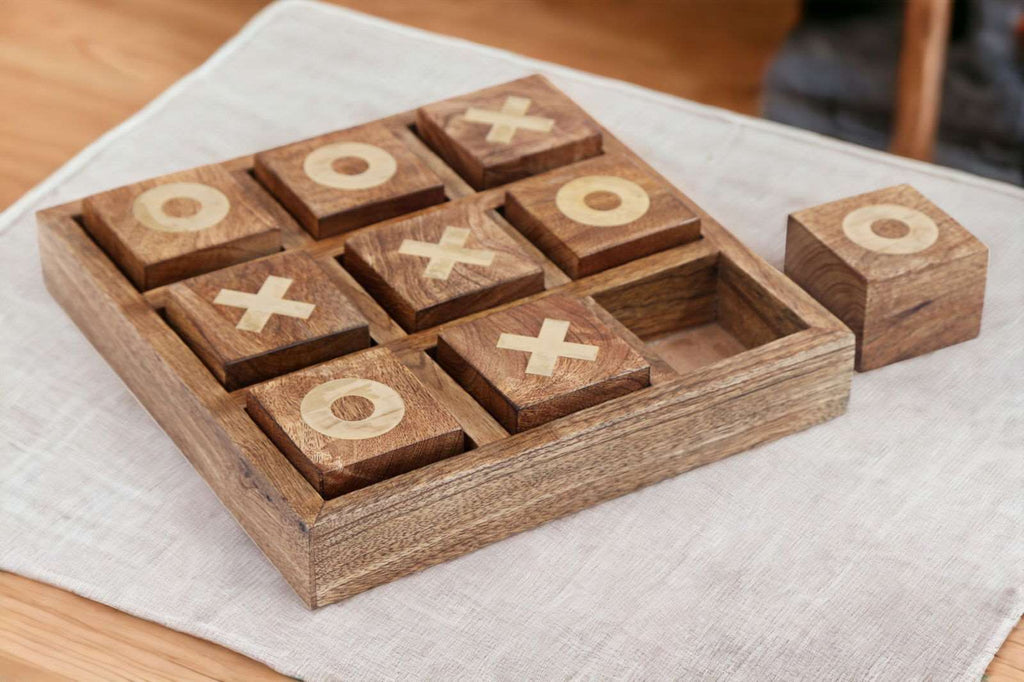 Wooden Tic Tac Toe Game 24cm Geko Products