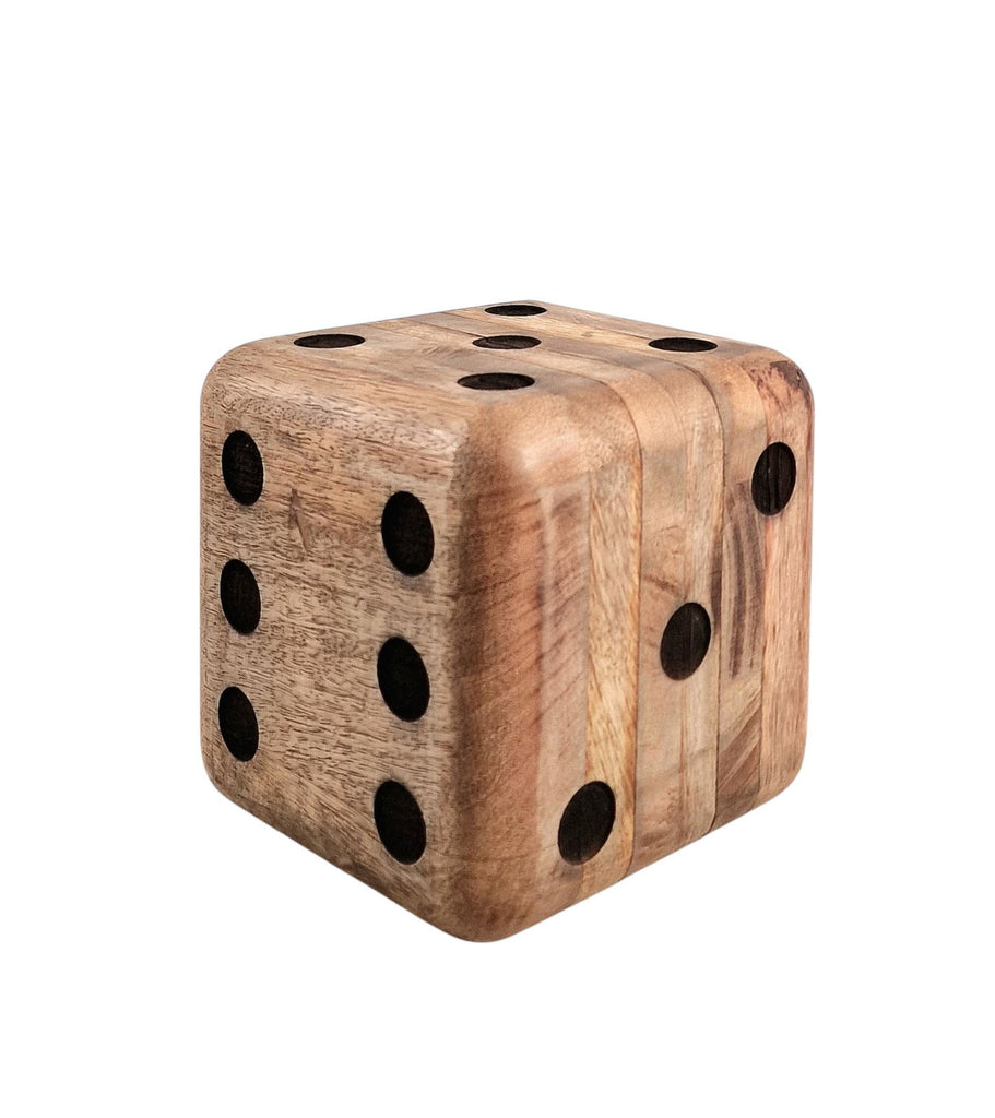 Wooden Dice Doorstop 15cm Geko Products