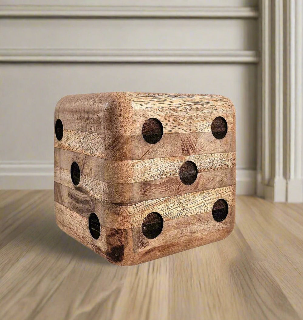 Wooden Dice Doorstop 15cm Geko Products