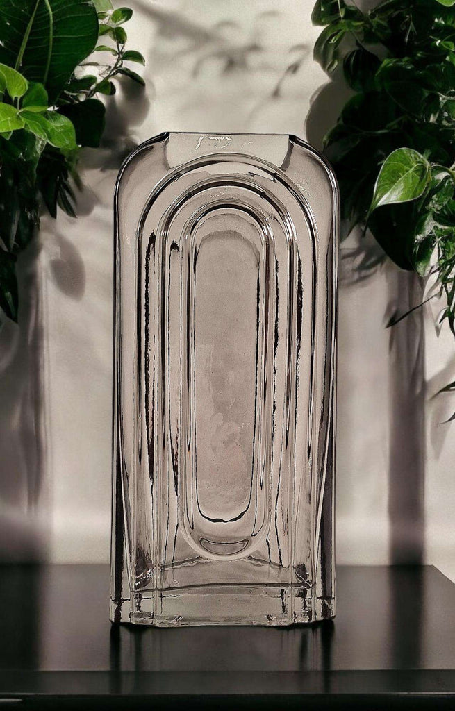 Smoked Glass Arch Vase Geko Products