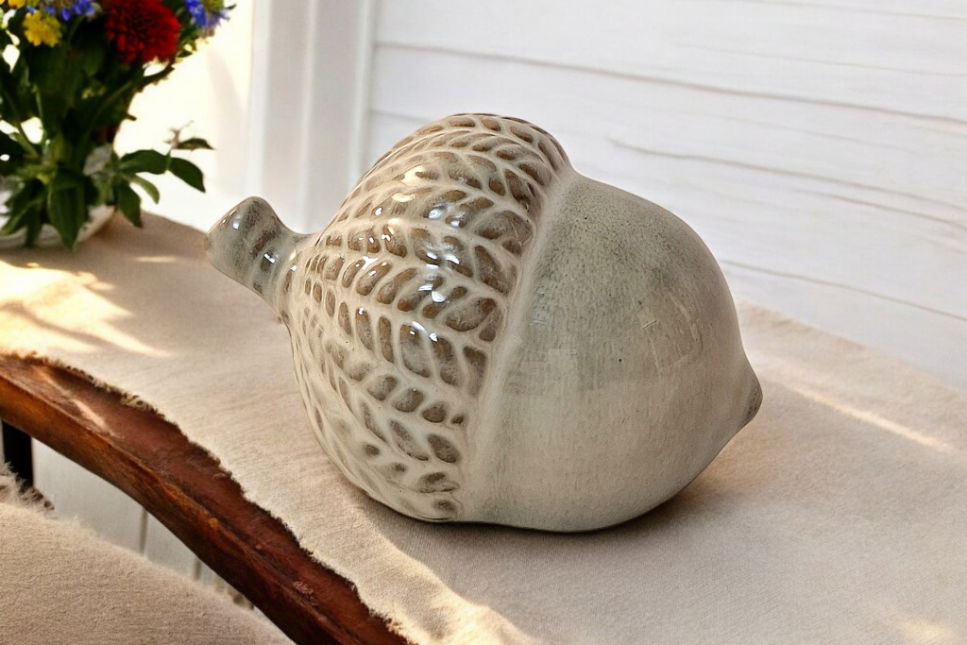 Ceramic Acorn Ornament 11.5cm Shades 4 Seasons