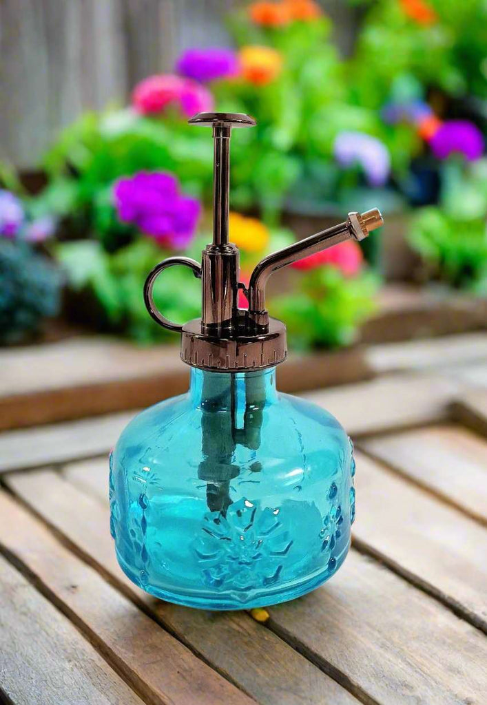 Blue Glass Water Spray Bottle Geko Products