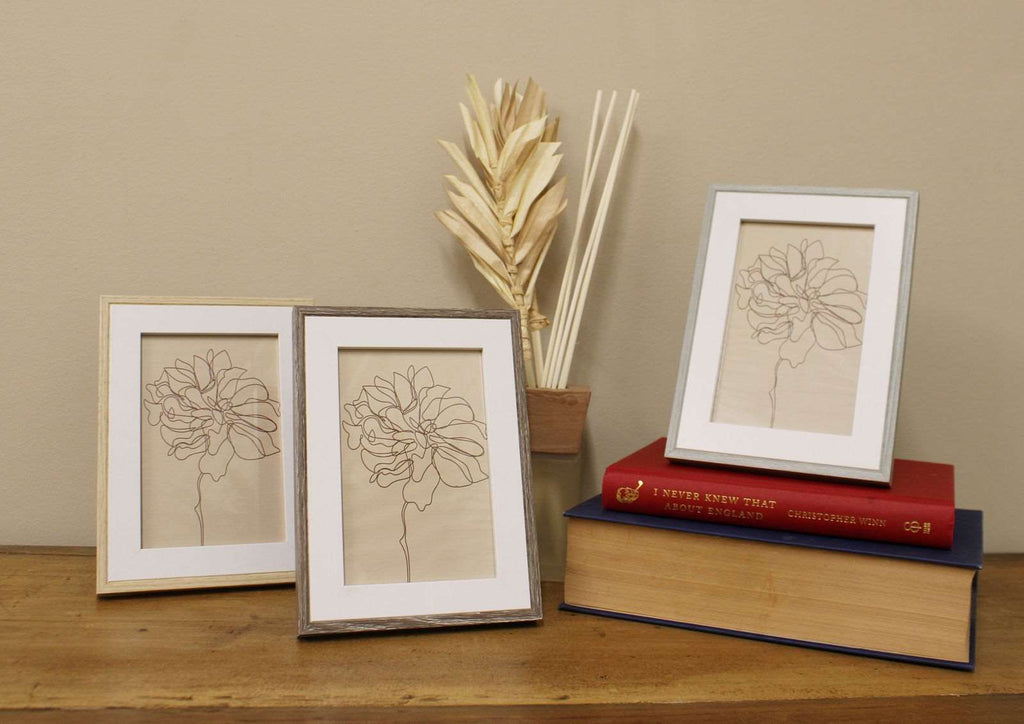 Set of Three Photo Frames with Wood Edge Geko Products