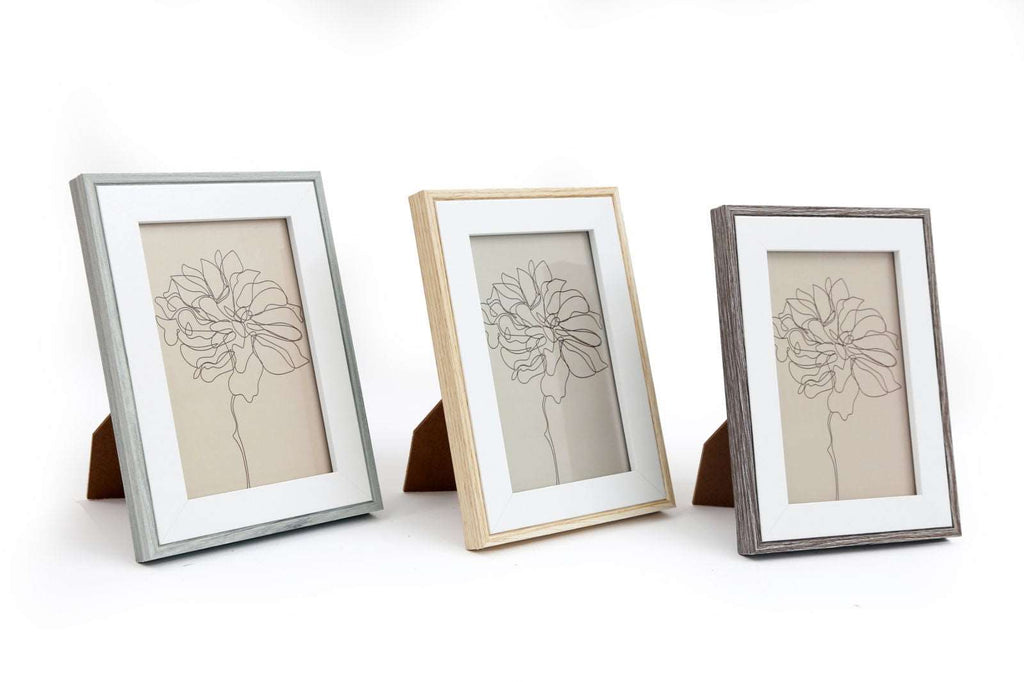 Set of Three Photo Frames with Wood Edge Geko Products