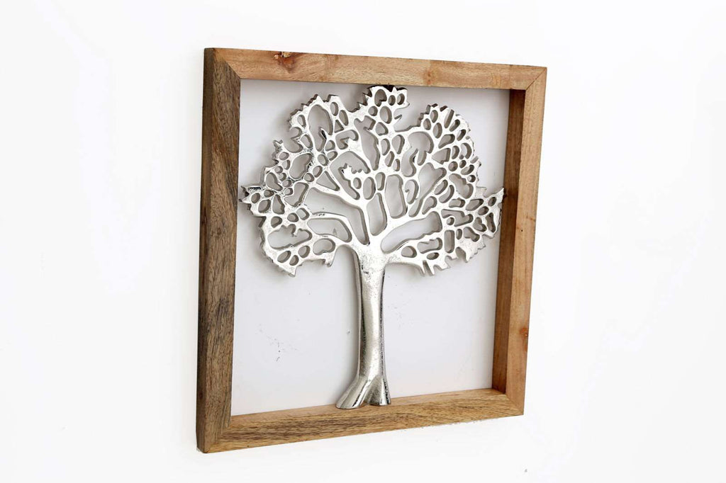 Large Silver Tree Of Life In A Frame Geko Products