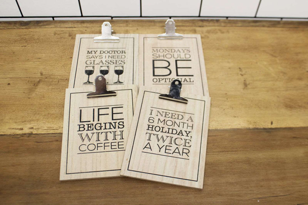 Set of Four Slogan Clipboards Geko Products