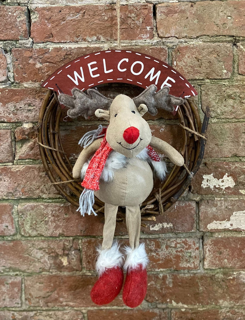 Red Nose Deer Wall Decoration 46cm Geko Products