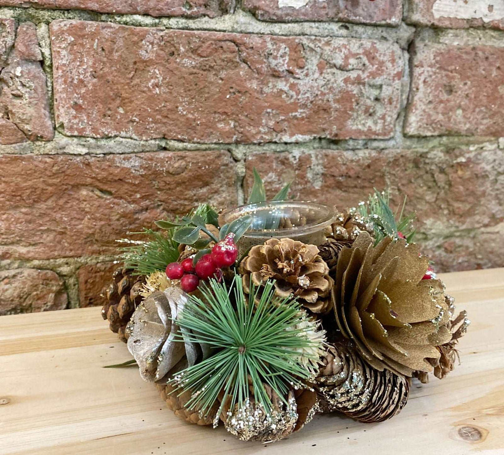 Fir Cone & Berry Botanical Tea Light Holder Geko Products