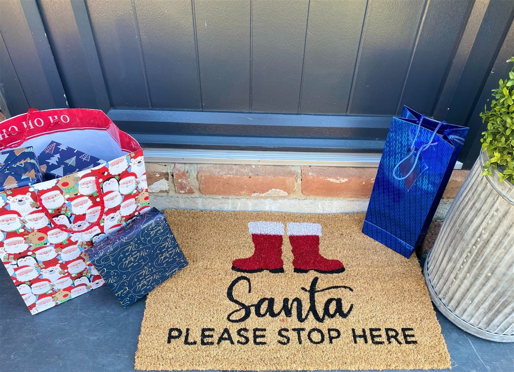 Santa Stop Here Doormat Boots Geko Products