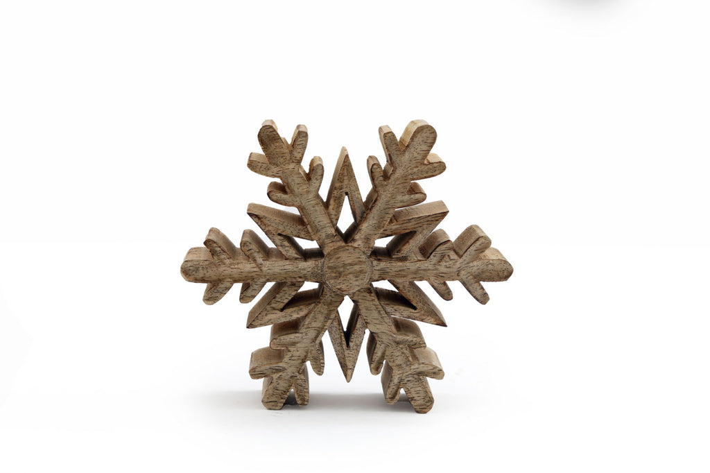 Wooden Snowflake Decoration Small Geko Products