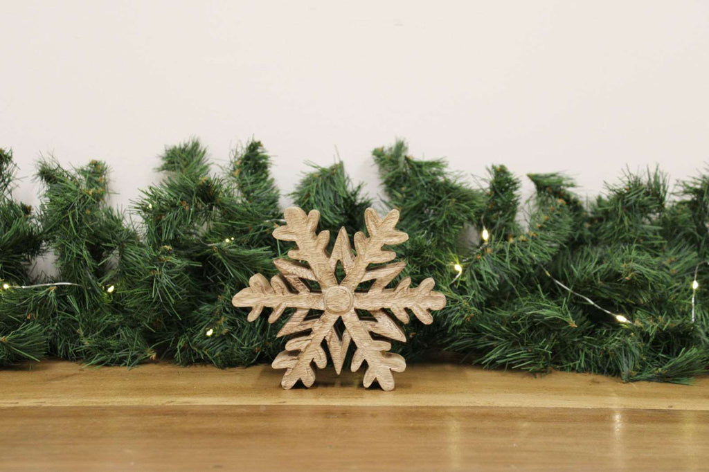 Wooden Snowflake Decoration Small Geko Products