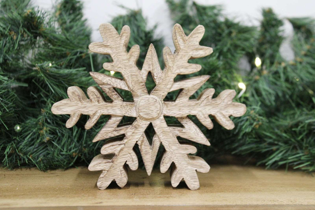 Wooden Snowflake Decoration Small Geko Products